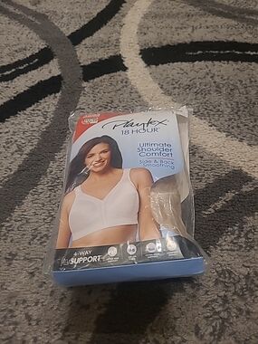 Playtex 18 Hour Ultimate Shoulder Comfort Bra Cafe 44D Wire Free BRA #4693 NEW